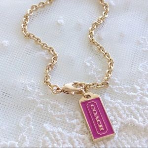 Sold! Coach Pink Hangtag Charm Bracelet